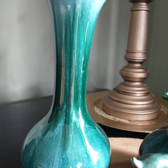 Vintage Blue Mountain Pottery Canada Green Drip Glaze - Picture 3 of 11
